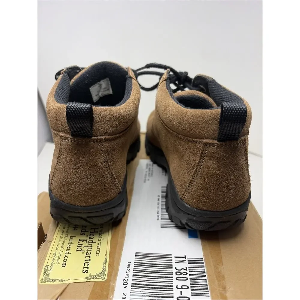 Lands End Suede Hiking Boots Lands Women’s Size 6M Style #79987 Tan Brown Clean
